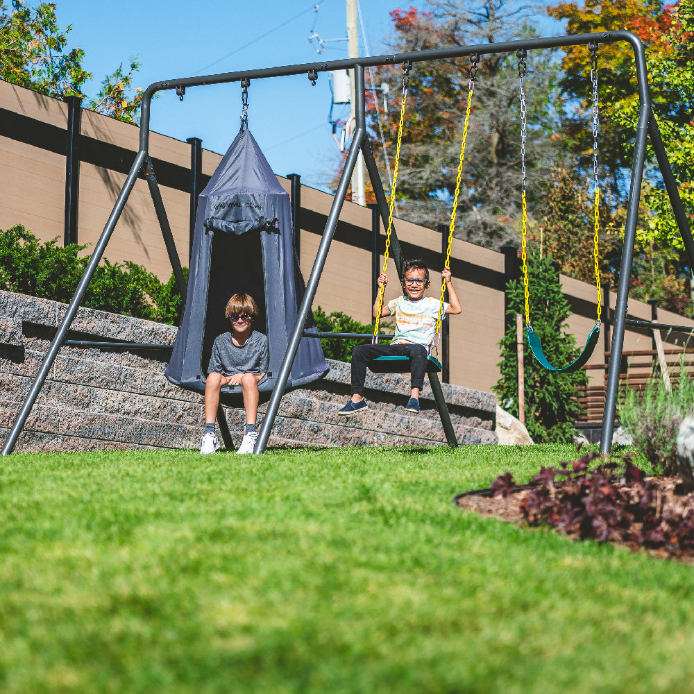 TitanPro Swing Set with Saucer Tent Swing – gobaplay US