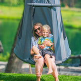 FlyMax Saucer Tree Swing With Grey Tent
