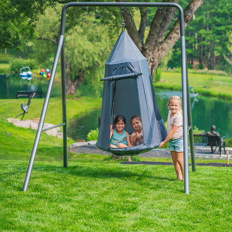 TitanFlex Swing Set with Saucer Tent Swing