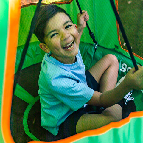 TitanPro Swing Set With Saucer Green Tent Swing