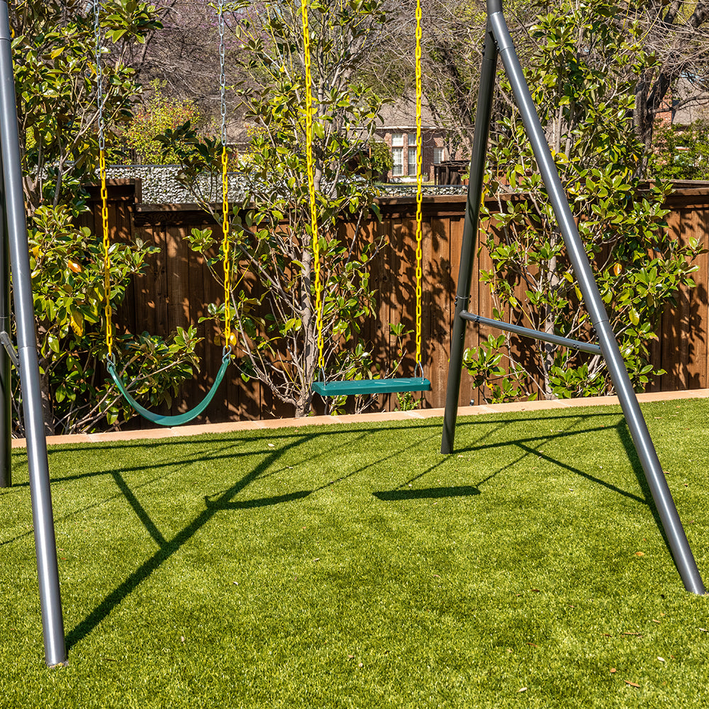TitanPro Swing Set With Saucer Green Tent Swing