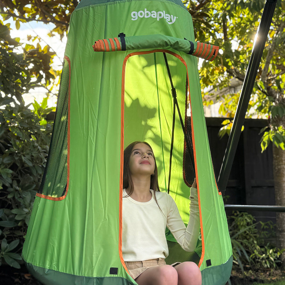 TitanPro Swing Set With Saucer Green Tent Swing