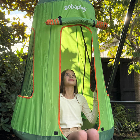 TitanPro Swing Set With Saucer Green Tent Swing