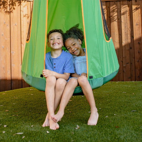 TitanPro Swing Set With Saucer Green Tent Swing