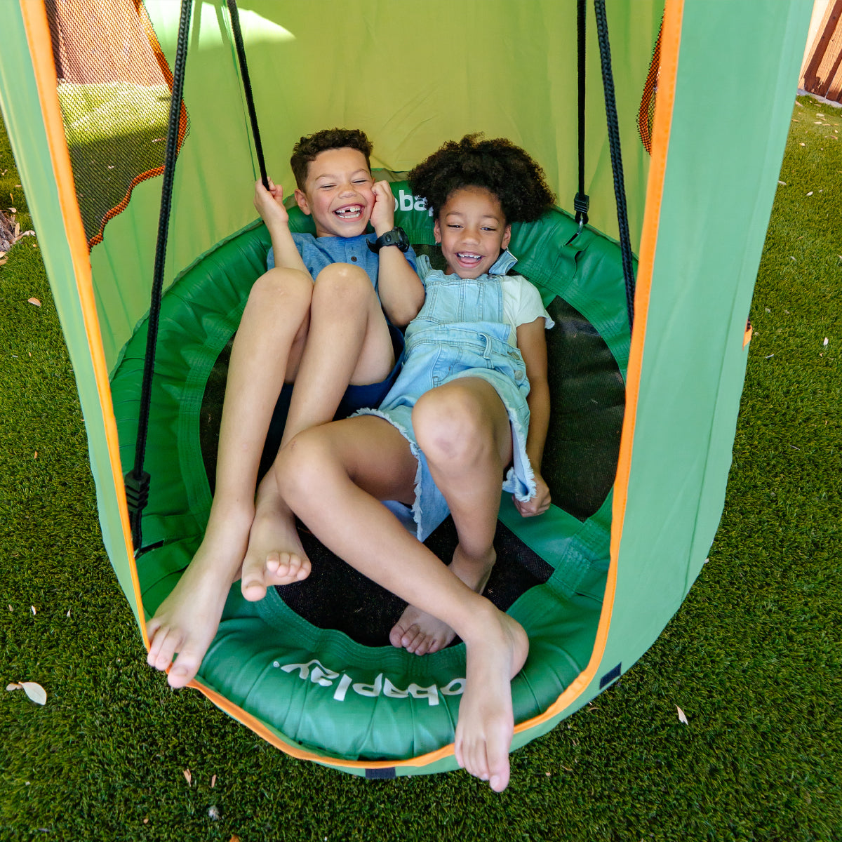 TitanPro Swing Set With Saucer Green Tent Swing