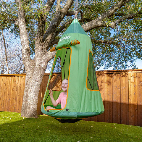 FlyMax Saucer Tree Swing With Green Tent