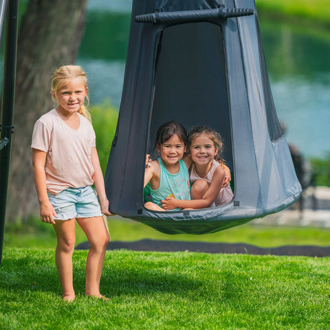 FlyMax Saucer Tree Swing With Grey Tent